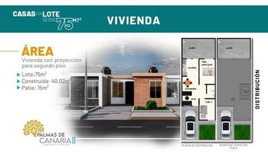 VENTA DE CASAS PALMAS DE CANARIAS DOS APLICA SUBSIDIO MI CASA YA