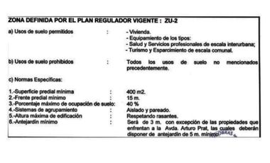TERRENO 1.635 MT2 A PASOS DE LA COSTANERA UF 31.000