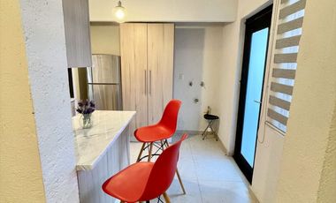 LOFT AMUEBLADO EN RENTA I RESIDENCIAL SAN CARLOS I ACCESO CONTROLADO I TIPO CAMPESTRE I AREA VERDE Y VIGILANCIA