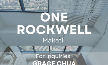 For Sale: 2 Bedroom Z-Loft Unit in One Rockwell, Makati