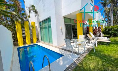 Casa en renta vacacional con alberca privada y vista al campo de golf