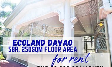 Beautiful 4-Bedroom House for Sale or Rent in Ecoland, Davao City