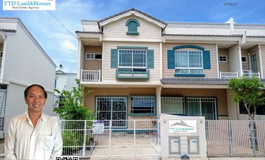 Sell / rent  2-storey townhome in Villaggio Bangna Km.26 project, front of the house facing north, peaceful, not crowded, near the clubhouse.  complete kitchen extension  a corner house