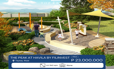 Prime Location, Residential Lot for Sale in The Peak Prestige by Filinvest at Taytay Rizal