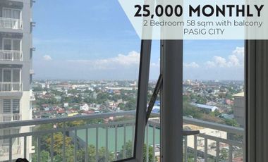 Next Year Turnover in Pasig Ortigas 25K a month for 2-BR 57 sqm w/ balcony