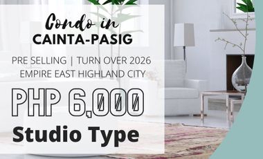 1-bedroom 30 sqm, P7,000 month No Down Payment in Pasig City