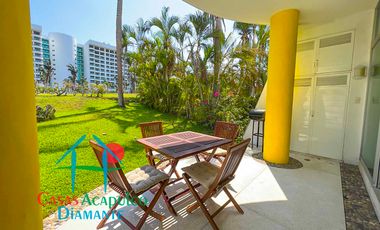 Casa en renta vacacional con terraza, jardín y alberca con vista al campo de golf de Mayan