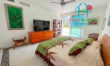 Casa en renta vacacional con terraza, jardín y alberca con vista al campo de golf de Mayan