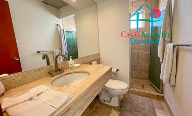 Casa en renta vacacional con terraza, jardín y alberca con vista al campo de golf de Mayan