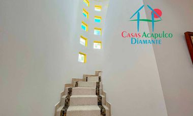 Casa en renta vacacional con terraza, jardín y alberca con vista al campo de golf de Mayan