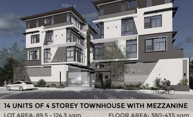 (Preselling) 14 Units of 4-Storey Townhouse with Mezzanine near Malacañang Manila