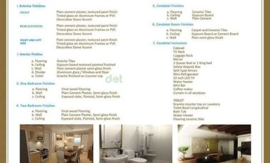 Ready for occupancy Condominium studio unit in Splendido Tagaytay 26sqm