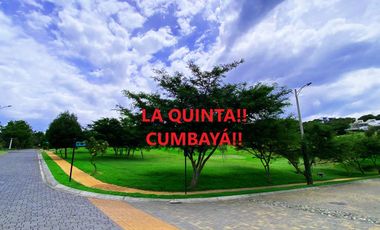 HERMOSO TERRENO DE VENTA EN LA QUINTA CUMBAYÁ!!