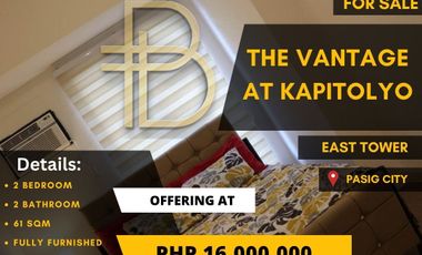 For Sale Fully Furnished 2 Bedroom In The Vantage At Kapitolyo Pasig City
