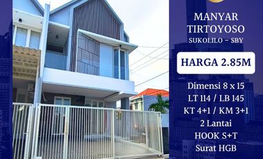Rumah Manyar Tirtoyoso Sukolilo Surabaya Timur dekat Kertajaya Klampis Arief Rahman Hakim