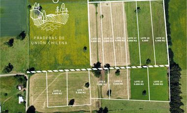Se Vende Proyecto de Parcelas  “Praderas de Unión Chilena”, Comuna de Paillaco, Región de Los Ríos.