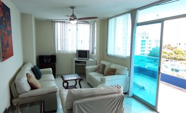 ✅ VENTA DE HERMOSO DEPARTAMENTO CON VISTA ESPECTACULAR TRES DORMITORIOS - QUINTO PISO. (TONSUPA) $65,000.oo