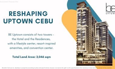 72 sqm 2 bedrooms condo for sale in BE Residences Uptown Cebu City