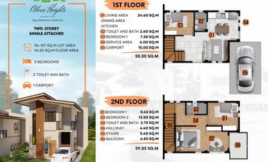 3- bedroom single attached house and lot for sale in Alexa Heights Bogo Cebu