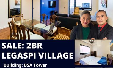Best Location 2-Bedroom Unit For Sale at BSA Tower Legaspi Street Across Greenbelt, Makati