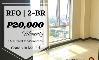 READY FOR OCCUPANCY 27K Monthly for 2-BEDROOM 38sqm Corner Unit facing City View in Makati