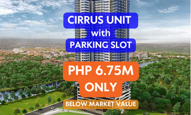 Cirrus Studio with Parking Slot Unit For Sale