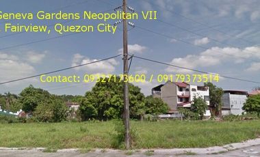 Lot For Sale in Geneva Gardens, Fairview, Quezon City Near Regalado Highway