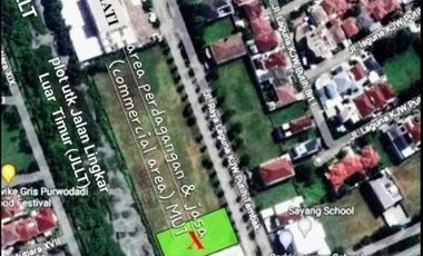 dijual tanah komersial dekat sekolah cita hati jl boulevard dalam pakuwon city area komersial perdagangan dan jasa, rencana kedepannya bisa hadap JLLT
