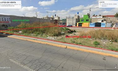 Vendo Dos Lotes Comerciales en Plazas de Aragon de 550 m² c/u en Av Principal