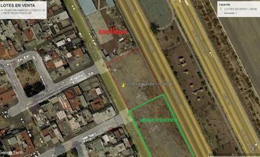 Vendo Dos Lotes Comerciales en Plazas de Aragon de 550 m² c/u en Av Principal