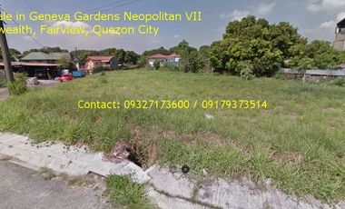 Lot For Sale in Geneva Gardens, Fairview, Quezon City Near STI College Fairview