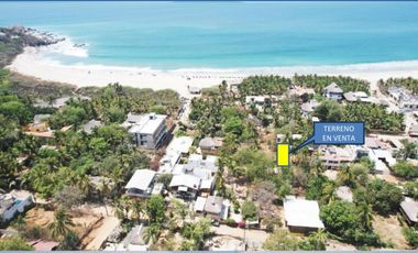 Se vende un terreno en playa zicatela, Pto. Esc. Oax.