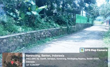 Jual Tanah 3.270 m2 di Karoncong Pandeglang Banten Dekat Kantor Desa Setrajaya