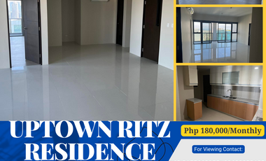 4 Bedroom Semi Furnished Unit FOR RENT in UPTOWN RITZ RESIDENCE