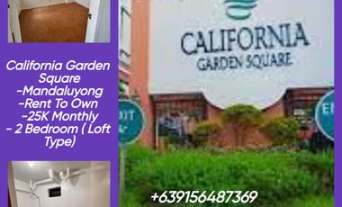 25K/Month Condo in Mandaluyong Rent To own California Garden Square