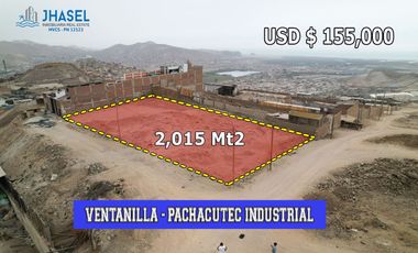 Terreno Industrial en Venta en Pachacutec  Ventanilla de 2,015 m2