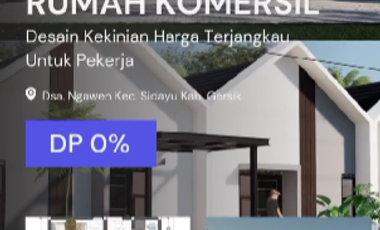 Rumah Komersil harga Subsidi di Sedayu Gresik. Uang Muka Ringan Cuma 2 juta, Lokasi Dekat Alun-Alun Sedayu Gresik