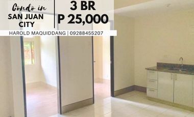 3 Bedroom 60 sqm Rent To Own P25,000/month in San Juan City New Manila