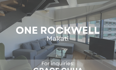 2 Bedroom Condominium for Lease in One Rockwell, Makati