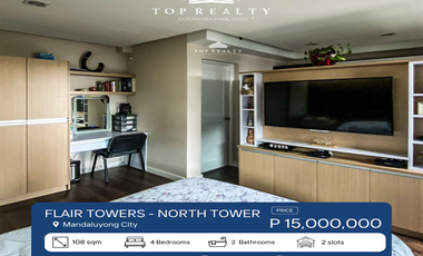 4BR 4 Bedroom Condo for Sale in Flair Tower at Mandaluyong City