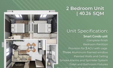 2 Bedroom Condo Unit 40.26 SQM