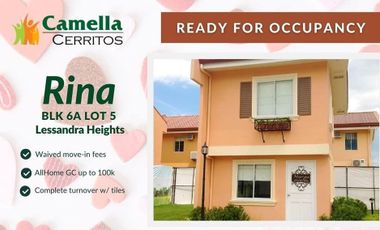 2 BEDROOM RFO HOUSE AND LOT FOR SALE CAMELLA CERRITOS DAANG HARI BACOOR