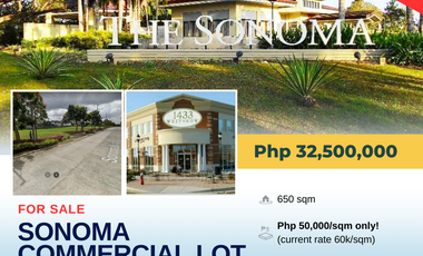 For Sale: Commercial Lot in Sonoma, Nuvali, Sta. Rosa, P32.5M