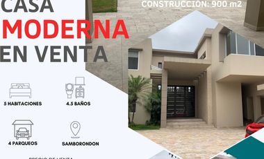 VENTA DE AMPLIA CASA EN SAMBORONDON