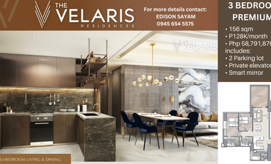 The Velaris Residences 3 Bedroom Combined Unit Luxury Condo in C5 Pasig FOR SALE