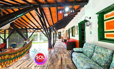 Alojamiento rural con piscina, alquiler en Quimbaya Quindío,Finca eje cafetero