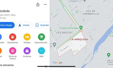 Venta De Terreno 119M- Urb. La Arboleta 1Ra Etapa- Carabayllo