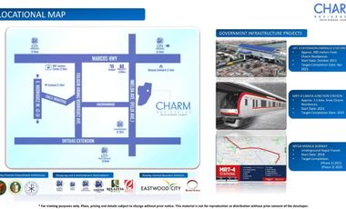 Rent to own Condo near Ortigas Charm Residences By SMDC near Futura East
