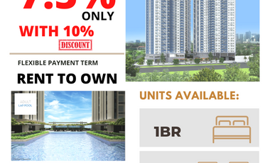 Rent to own 1BR condo for sale in Trion Towers 3 with 10% discount