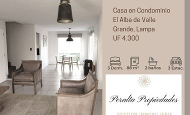 Se Vende Casa Amplia NorOriente 3D+2B Condominio Barrio El Alba, Valle Grande, Lampa